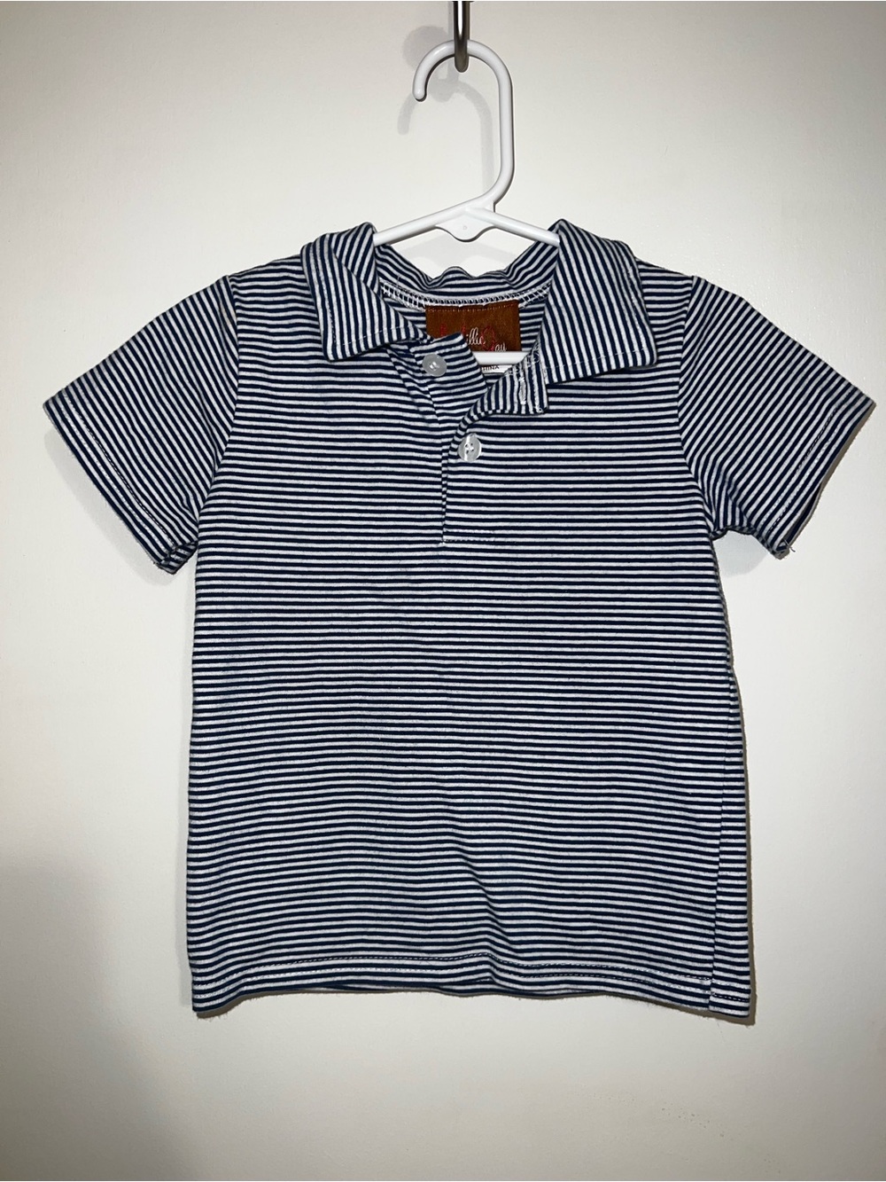 Striped Blue & White Polo